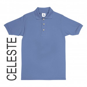 Playera Tipo Polo Yazbek Celeste
