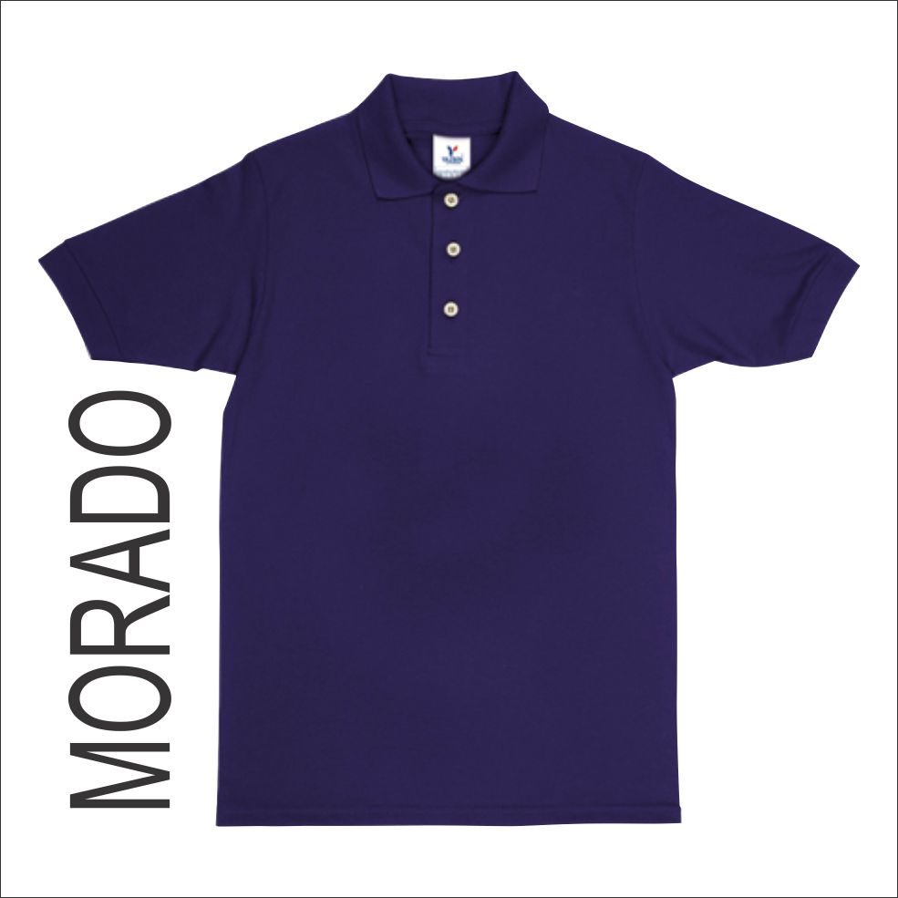 Playera tipo polo morada hotsell